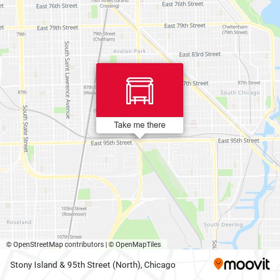 Stony Island & 95th Street (North) map