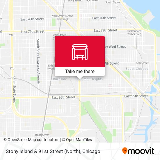 Stony Island & 91st Street (North) map