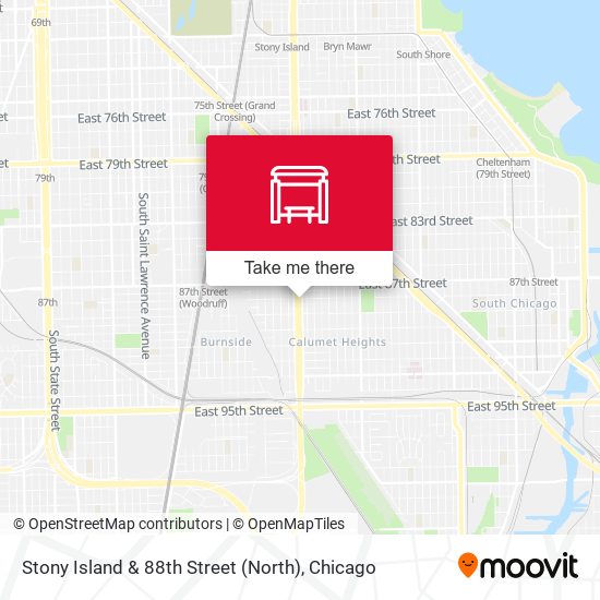 Stony Island & 88th Street (North) map