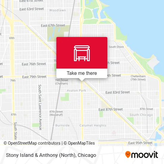 Stony Island & Anthony (North) map