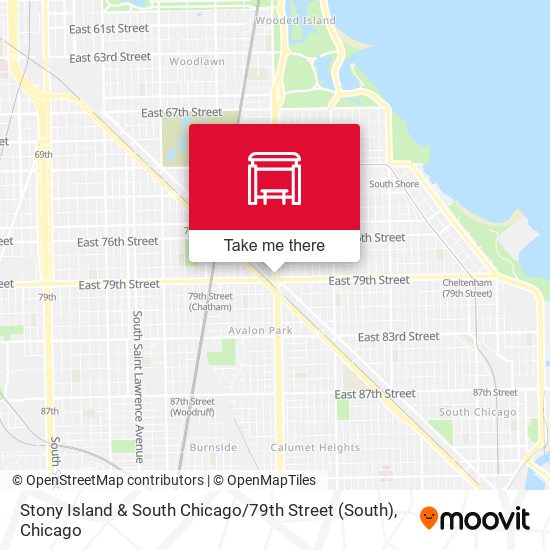 Stony Island & South Chicago / 79th Street map