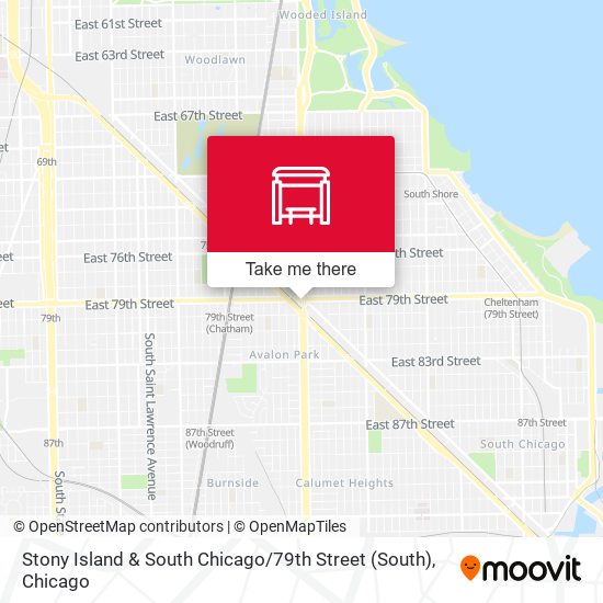 Stony Island & South Chicago / 79th Street map