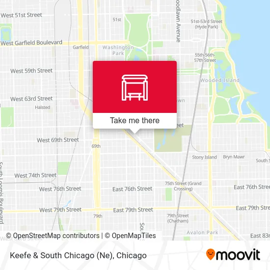 Keefe & South Chicago (Ne) map