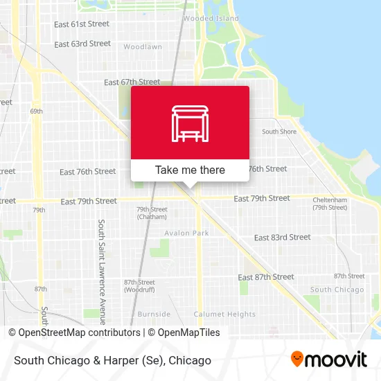 South Chicago & Harper (Se) map