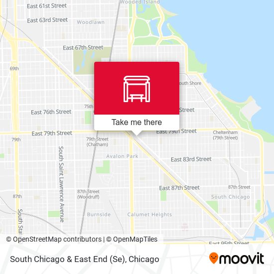 Mapa de South Chicago & East End (Se)