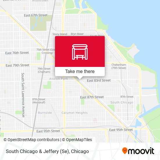 Mapa de South Chicago & Jeffery (Se)