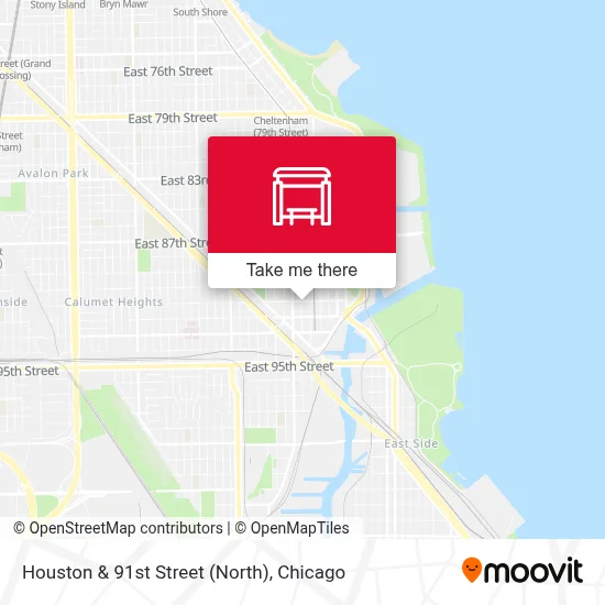 Houston & 91st Street (North) map