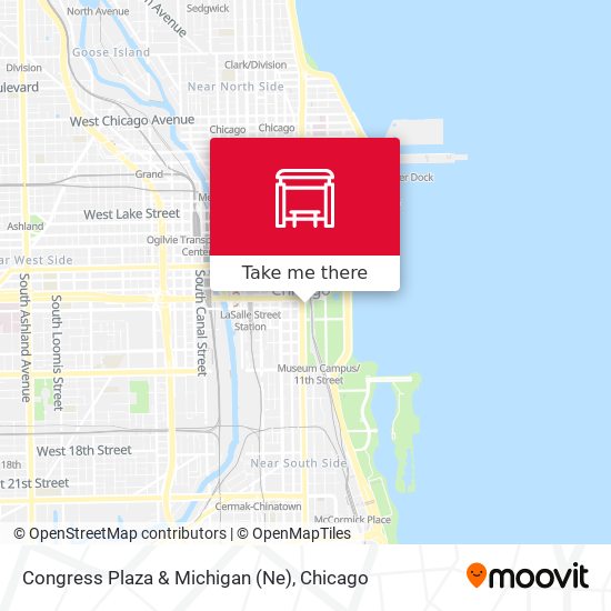 Congress Plaza & Michigan (Ne) map