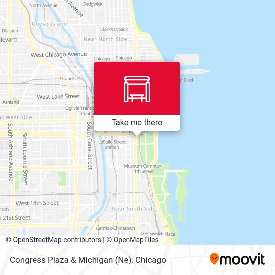 Congress Plaza & Michigan (Ne) map