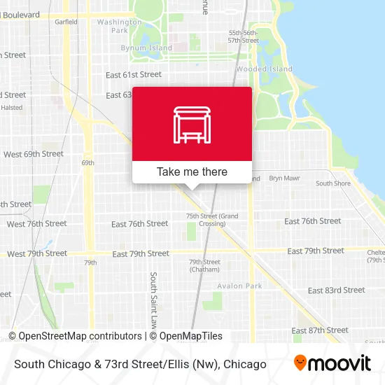 South Chicago & 73rd Street / Ellis (Nw) map