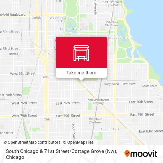 South Chicago & 71st Street / Cottage Grove (Nw) map