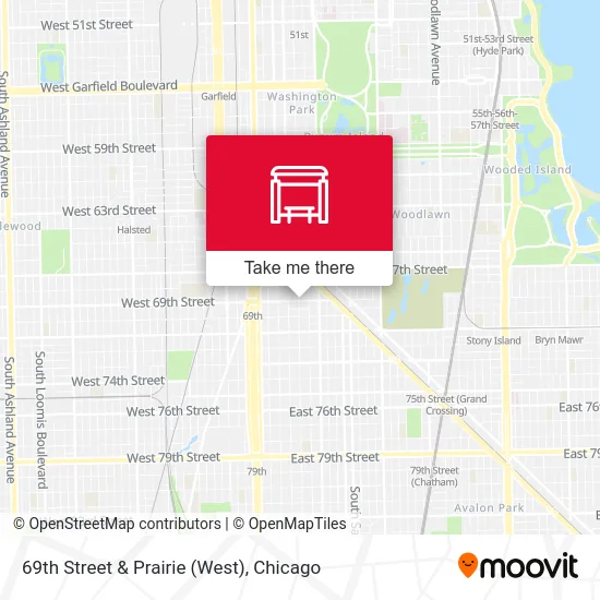 69th Street & Prairie (West) map