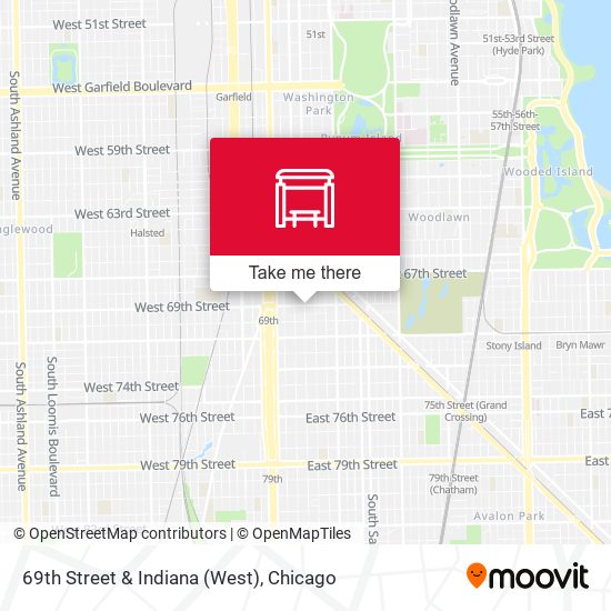 69th Street & Indiana (West) map