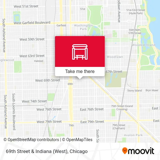 69th Street & Indiana (West) map