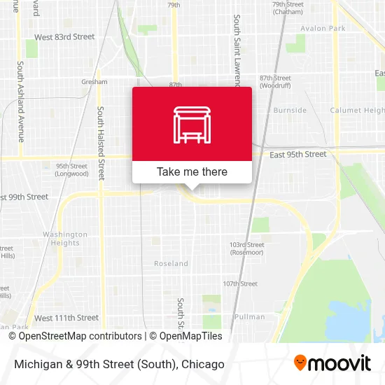 Michigan & 99th Street (South) map