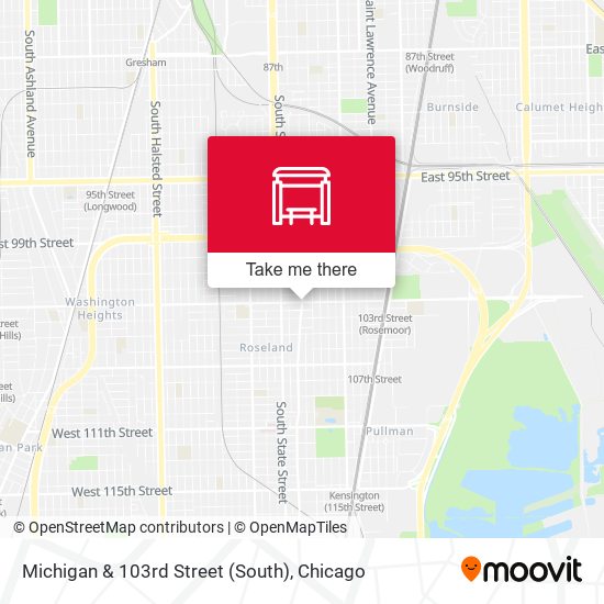 Michigan & 103rd Street (South) map