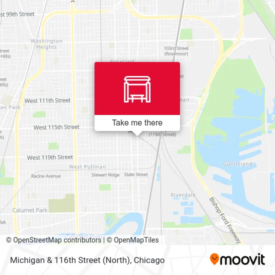 Michigan & 116th Street (North) map