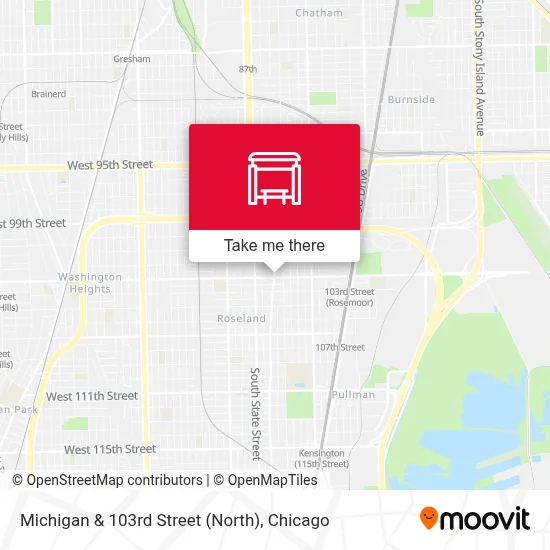 Michigan & 103rd Street (North) map