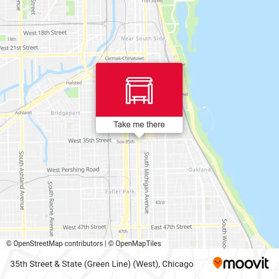 35th Street & State (Green Line) (West) map