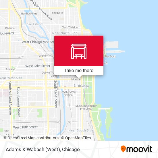 Adams & Wabash (West) map