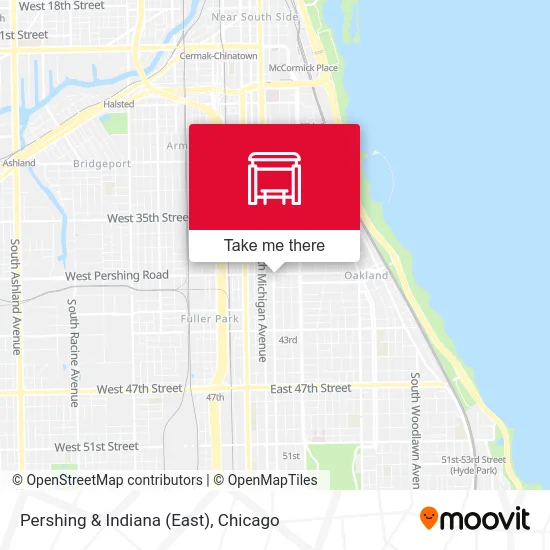 Pershing & Indiana (East) map
