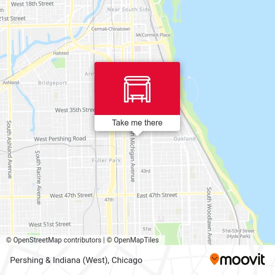 Pershing & Indiana (West) map