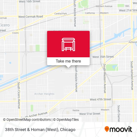 38th Street & Homan (West) map