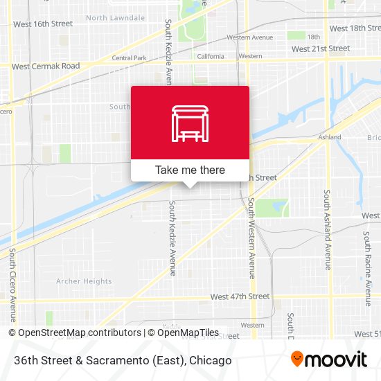 36th Street & Sacramento (East) map