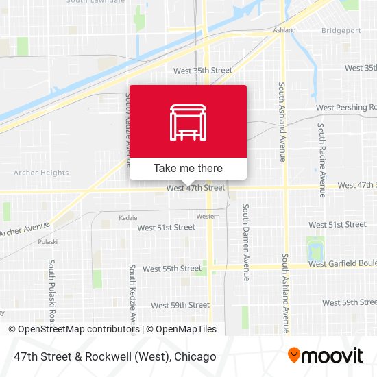 Mapa de 47th Street & Rockwell (West)