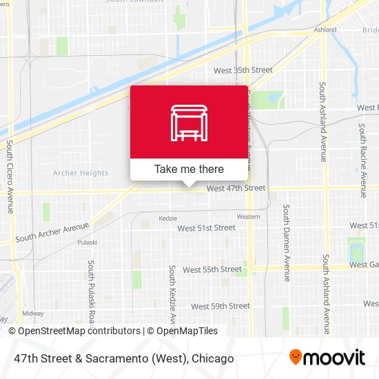 47th Street & Sacramento (West) map