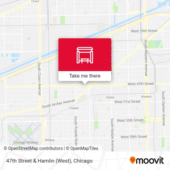 47th Street & Hamlin (West) map