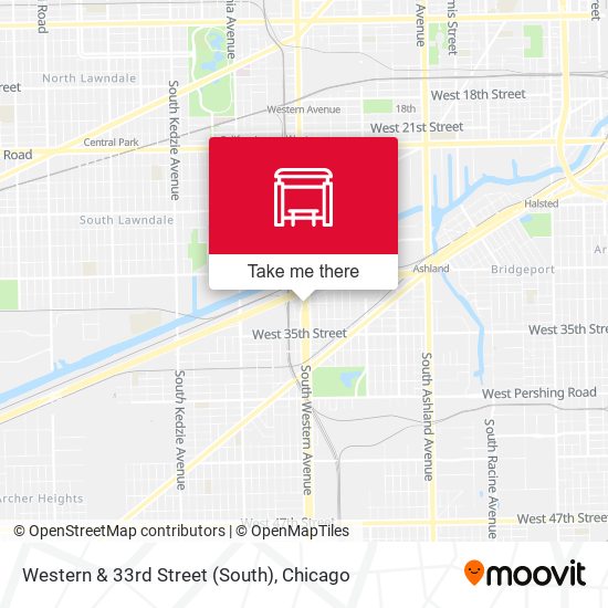 Western & 33rd Street (South) map