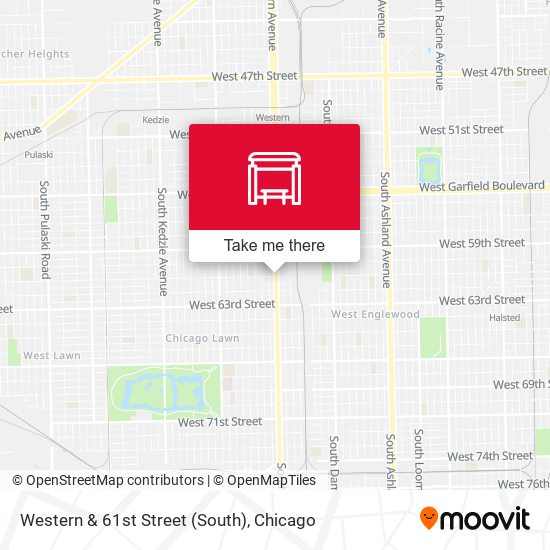 Western & 61st Street (South) map