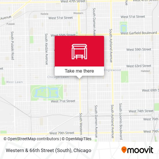 Western & 66th Street (South) map