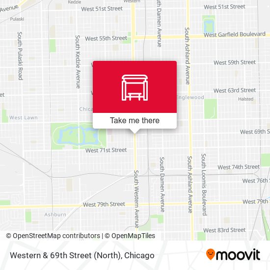 Western & 69th Street (North) map