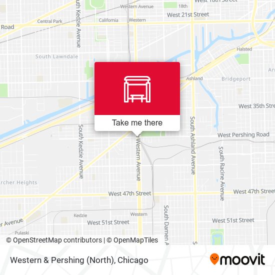 Western & Pershing (North) map