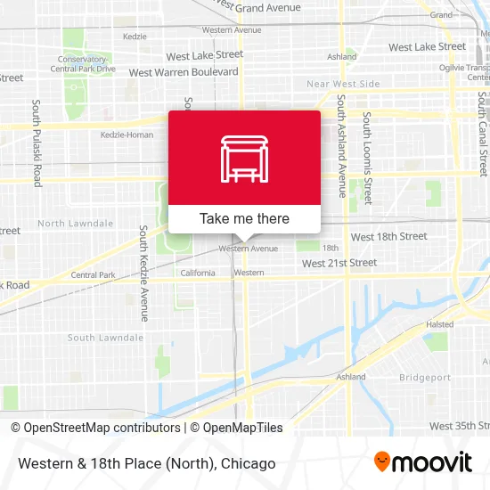 Western & 18th Place (North) map
