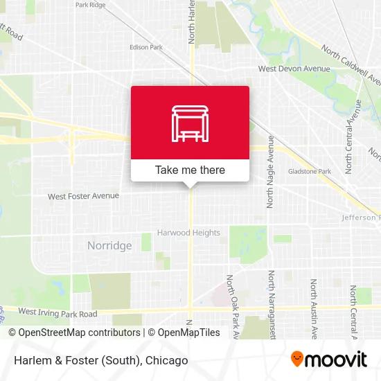 Harlem & Foster (South) map