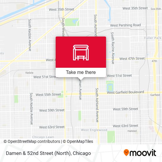 Damen & 52nd Street (North) map