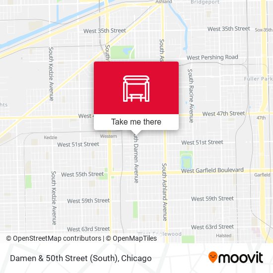 Damen & 50th Street (South) map