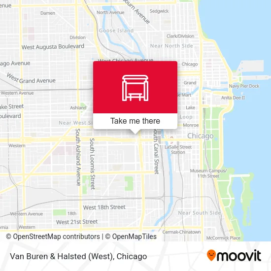 Van Buren & Halsted (West) map
