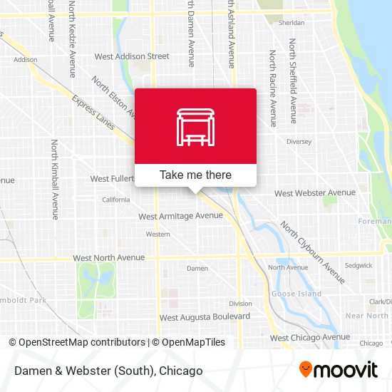 Damen & Webster (South) map