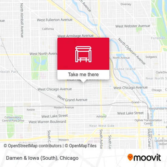 Damen & Iowa (South) map