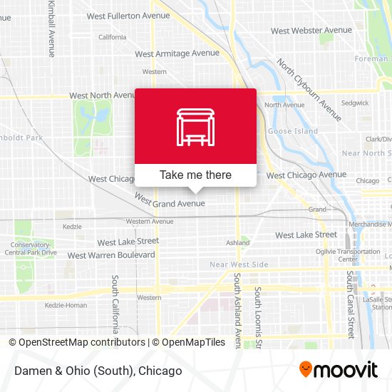 Damen & Ohio (South) map