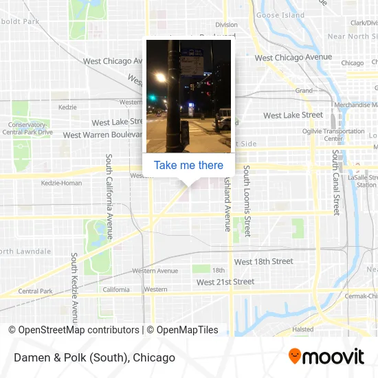 Damen & Polk (South) map