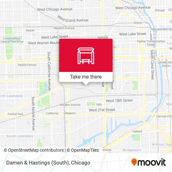 Damen & Hastings (South) map