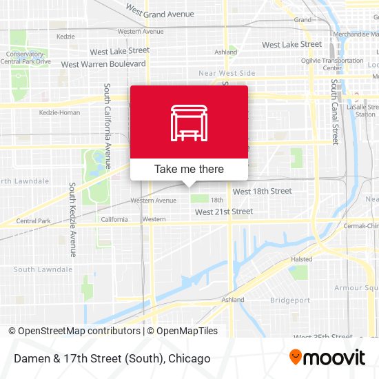 Damen & 17th Street (South) map