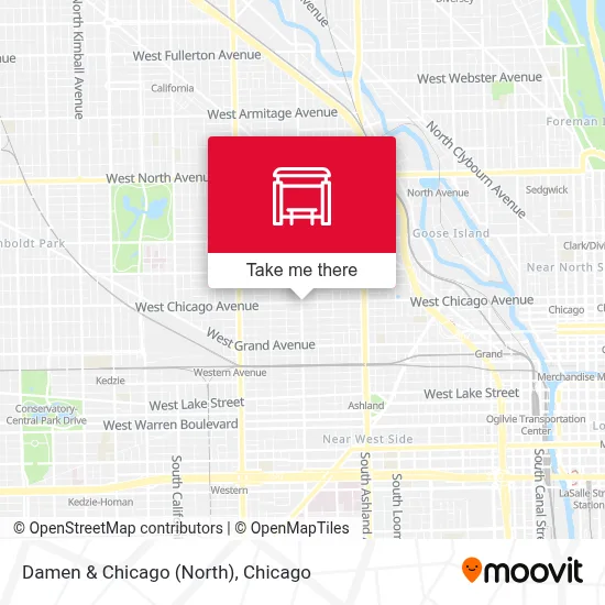 Damen & Chicago (North) map