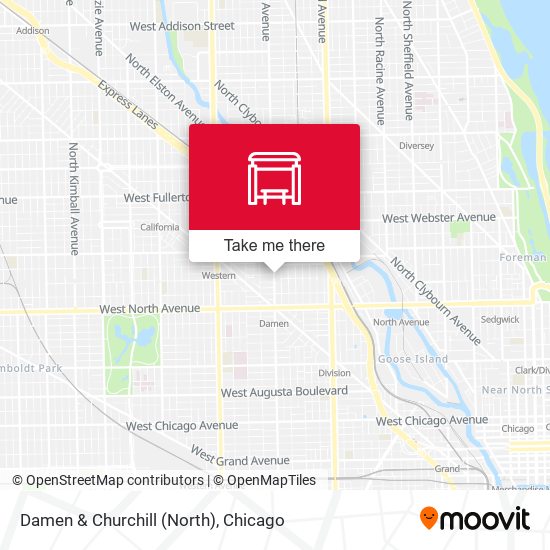 Damen & Churchill (North) map