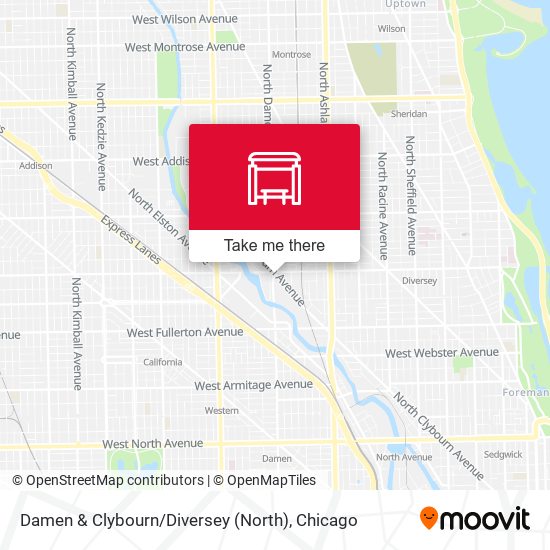 Damen & Clybourn / Diversey (North) map